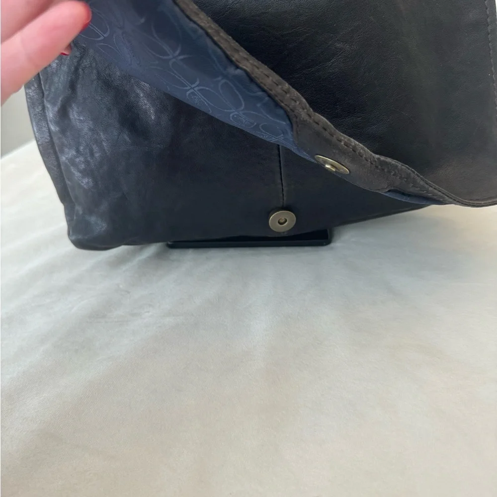 VTG! Fossil Foldover Shoulder Bag with Gold Accents - Picture 7 of 16